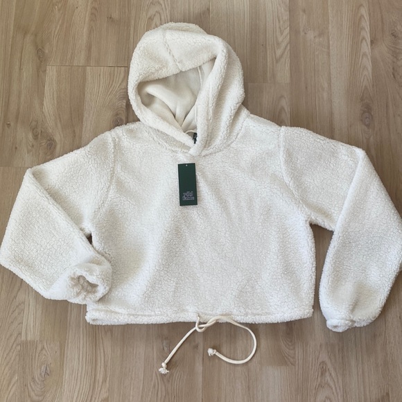 wild fable Sweaters - NWT Wild Fable Ivory Sherpa Style Hoodie